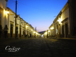 Calle Benito Juárez de Cuitzeo al atardecer